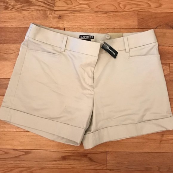 Express Light Tan/Khakhi Editor Shorts - Picture 2 of 2